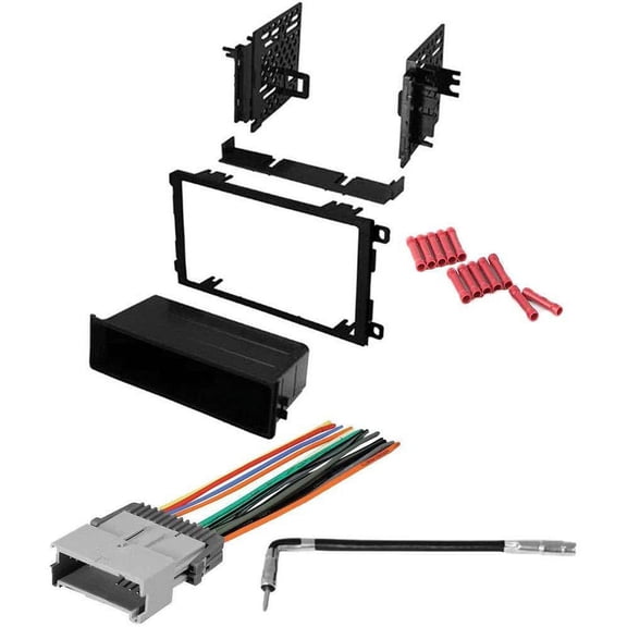 GSKIT897 Car Stereo Installation Kit for 2003-2006 Cadillac Escalade EXT- in Dash Mounting Kit, Wire Harness, Antenna Adapter for Single or Double Din Radio Receivers
