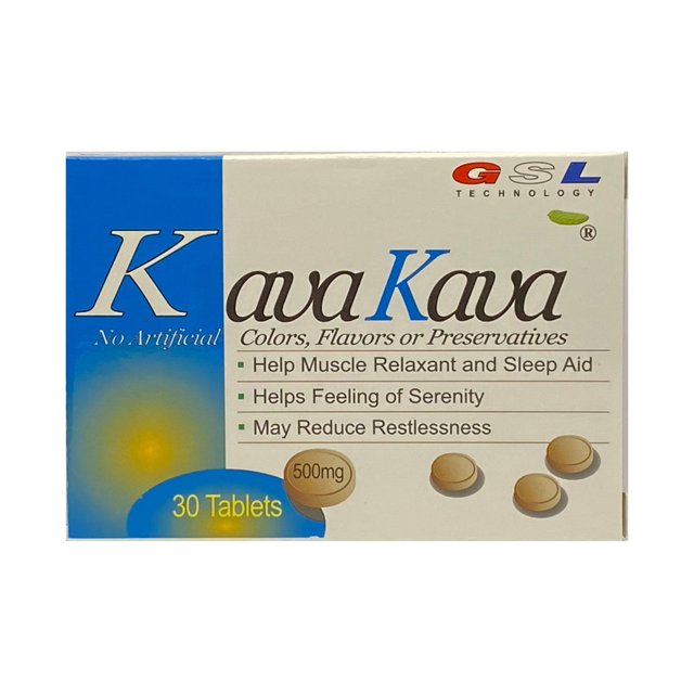 GSL Kava Kava Muscle Relaxant & Sleep Aid 500 milligram each tablet