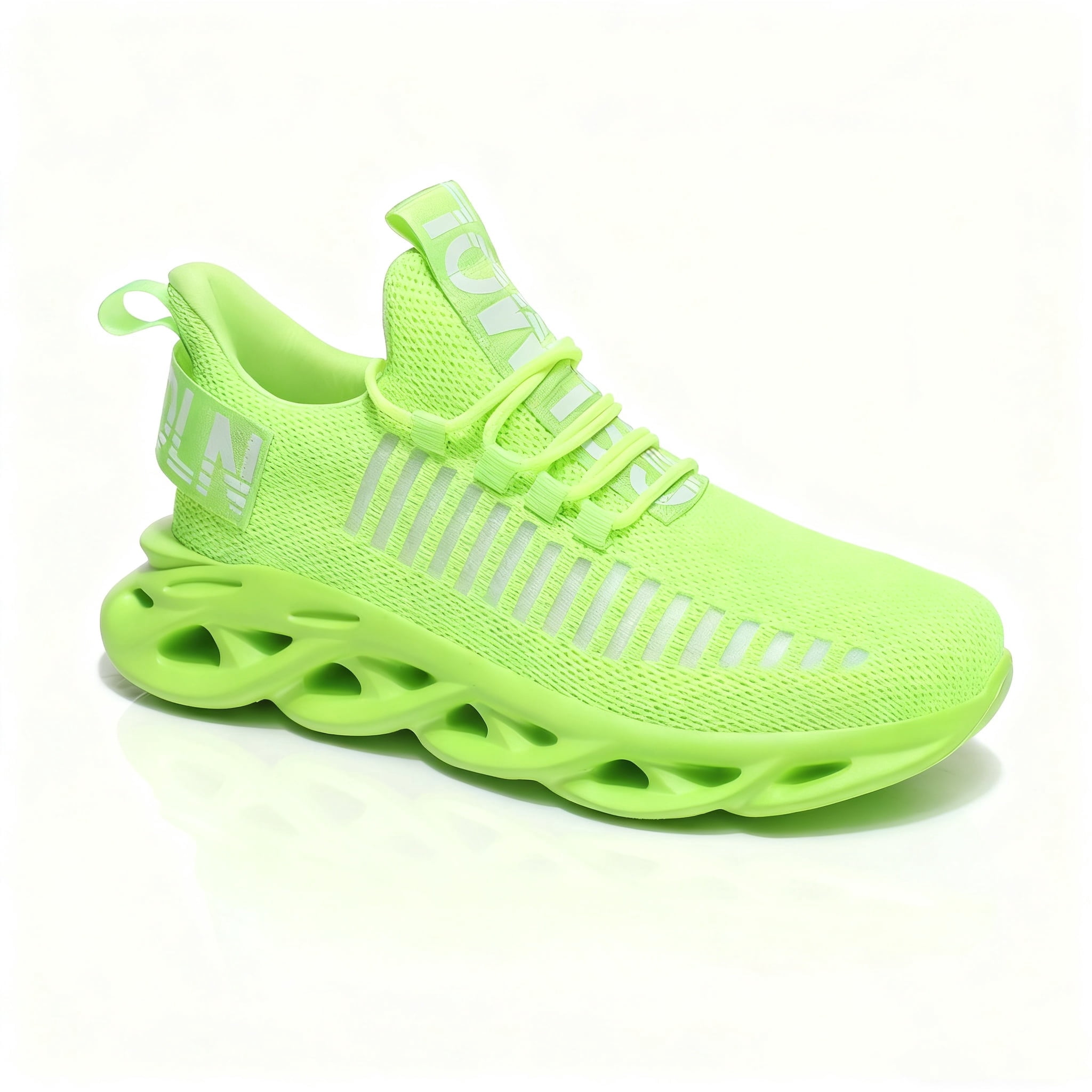 Men's Walking Tennis Shoes for Nurses Gym Jogging Trainers Fluorescent Green US size 6.5