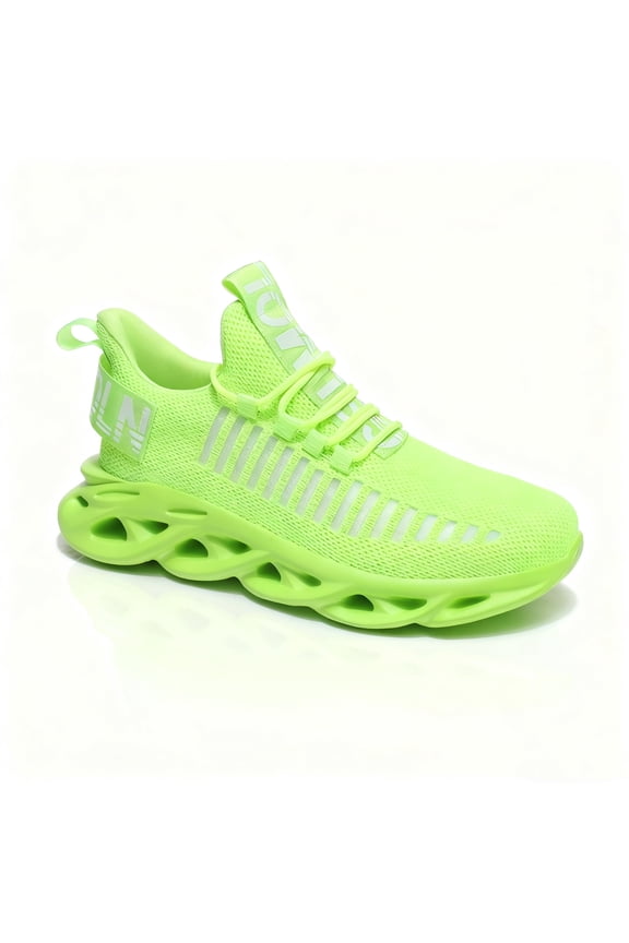 Men's Walking Tennis Shoes for Nurses Gym Jogging Trainers Fluorescent Green US size 6.5