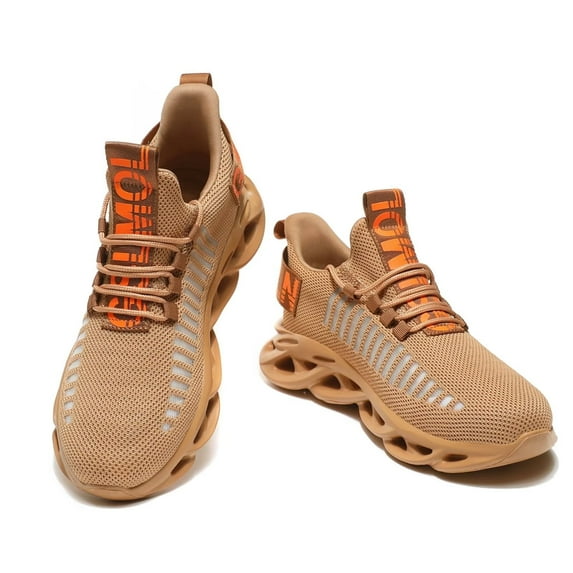 GSLMOLN Women Sock Knitted Upper Sneakers Casual Tennis Ultra Spring Brown size 7-7.5