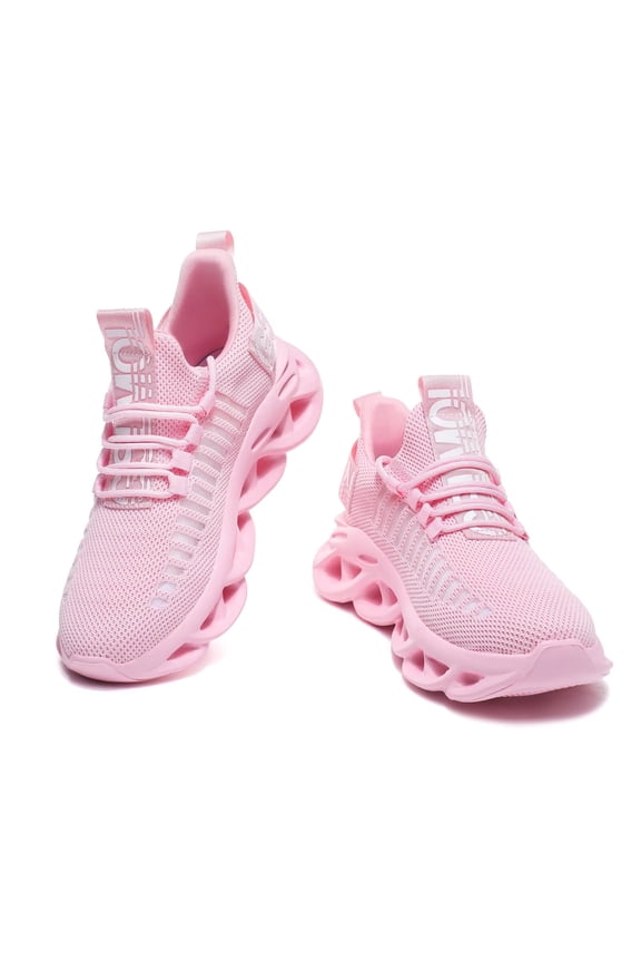 Womens Walking Shoes Sock Sneakers Daily Work Shoes Teen Slip-on Lightweight Comfortable Breathable Pink size 10.5