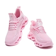 Women's Lightweight Breathable Walking Shoes, Sock Sneakers, Pink, Size 11
