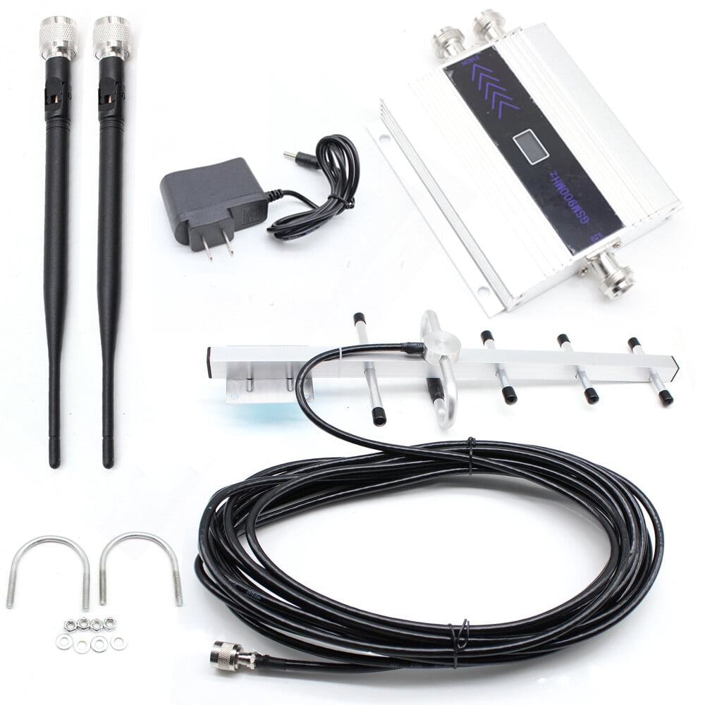 GSM 900MHZ Mobile Phone Signal Amplifier Repeater Cell Phone Signal Booster, Home Cell Phone Booster Network Booster +Yagi Antenna