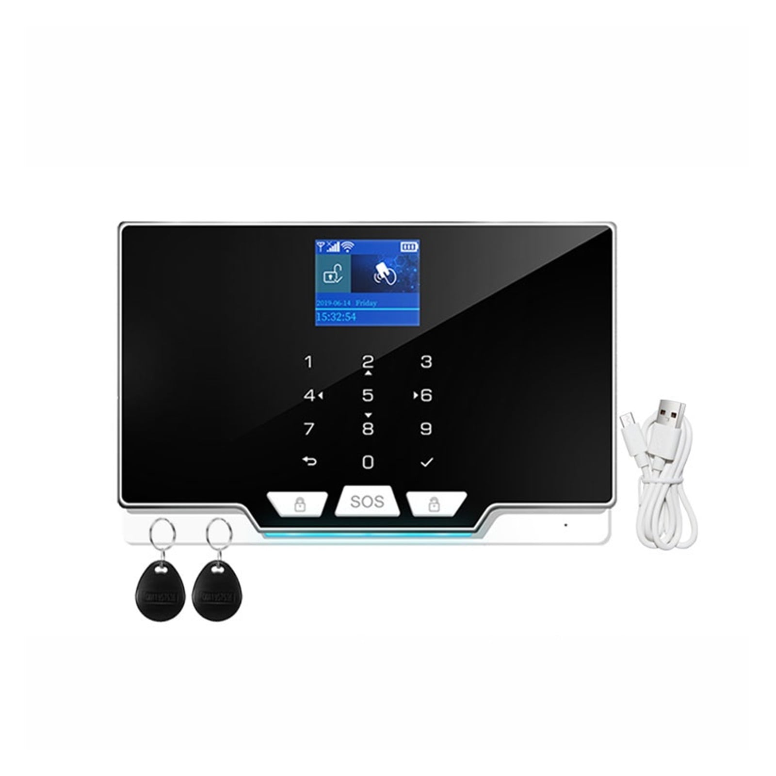 GSM Alarm System Touch Keyboard RFID 433MHz Wireless Detector APP ...