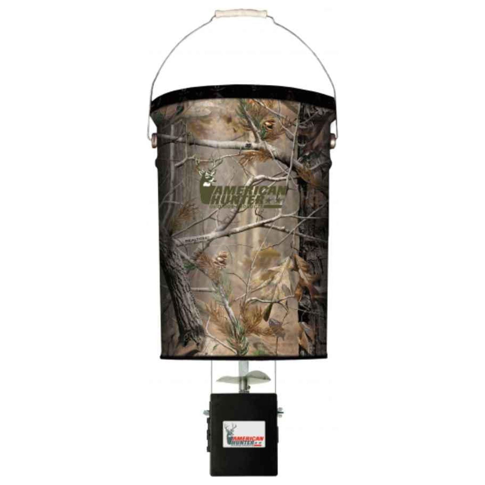American Hunter Futterspender 50 LB | Hängender Wildfutterautomat Camo
