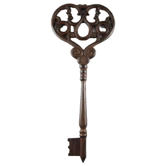 Large Iron Decorative Skeleton Key Wall Decor Cottage Chic Wall Sign Plaque