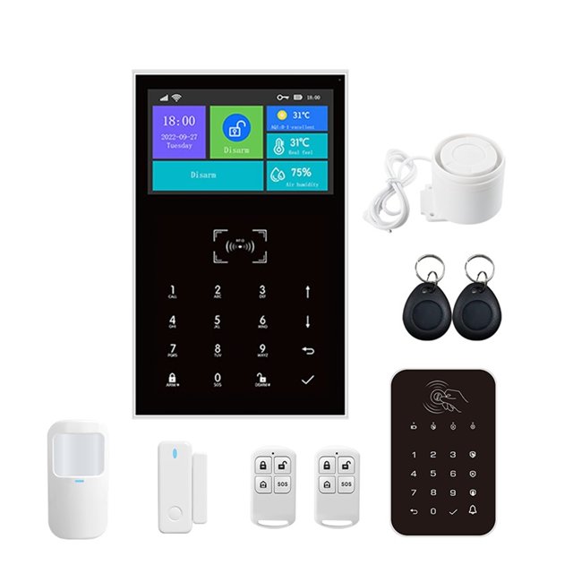 GSM Security Alarm System 4.3 Inch Screen Host With Door And Motion