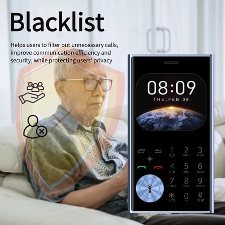 GSM Unlocked Dual SIM Mobile Phone 2 Inch Display Long Standby Big Button Cell Phone for Seniors No Camera Simple Feature Phone
