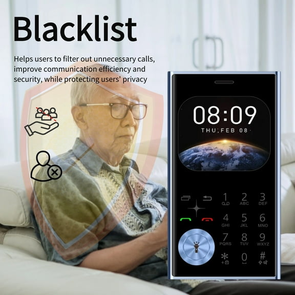 GSM Unlocked Dual SIM Mobile Phone 2 Inch Display Long Standby Big Button Cell Phone for Seniors No Camera Simple Feature Phone