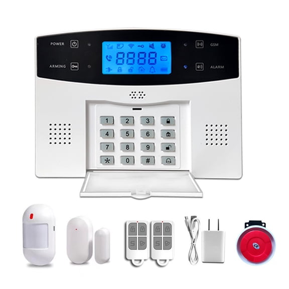 GSM and WiFi Home Alarm System,Timed Disarm, Alexa Voice Control, Backup Battery