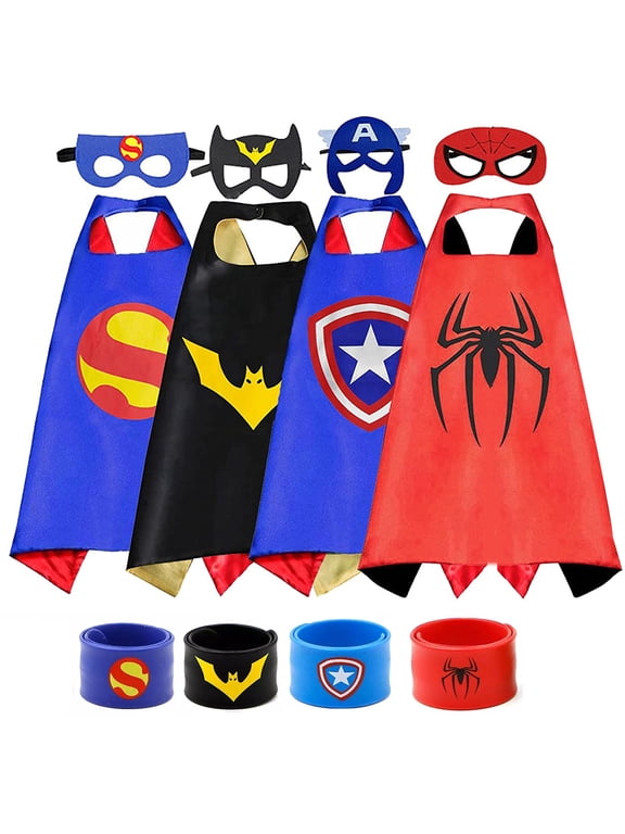 Superheroes Unisex Halloween Cosplay Costume for Child, Big and Tall 27'' x 27'', 4 Sets
