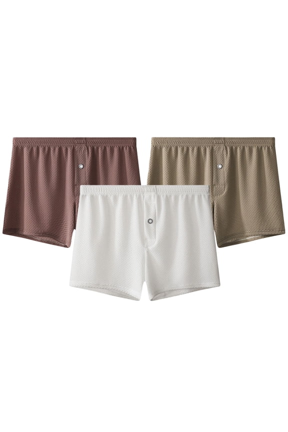 Boxer Briefs for Men 3-Pack Soft Stretch Breathable Fabric Underpants for Daily Wear Home, Lightweight Soft Boxer Briefs