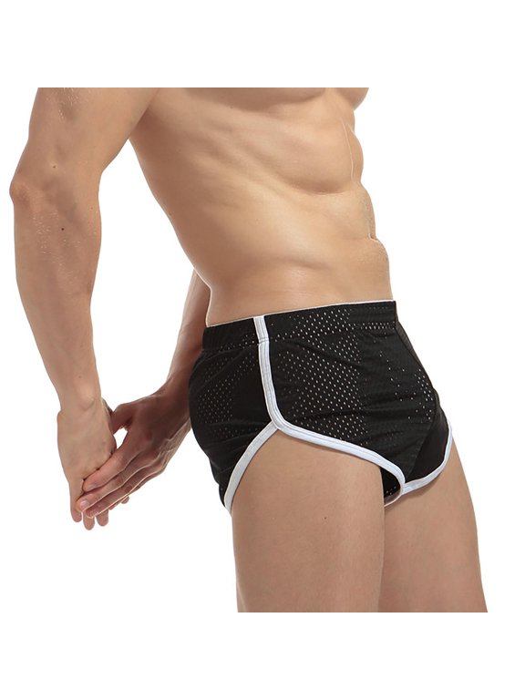 Boxer Briefs for Men Sporty Breathable Mesh Underpants Loose Lightweight Boxer Briefs for Daily Life
