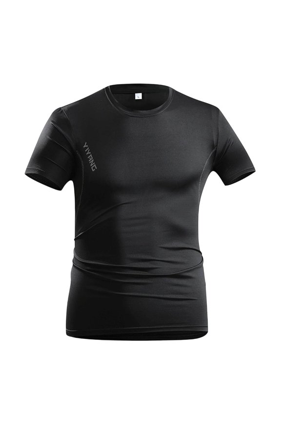 Breathable T-Shirts for Men Mesh Back Panel Cooling Touch Tops Solid Lightweight Tees for Training