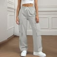 thumbnail image 1 of GSPCLAM Cargo Pants Women Elastic High Waisted Long Pants for Evreyday, Hiking, Straight Leg Casual Trousers Baggy Streetwear with Pockets, 1 of 4