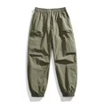 thumbnail image 1 of GSPCLAM Cargo Pants for Men Summer Drawstring Lightweight Pants with Multi Pockets Moisture Wicking Gym Pants for Training, 1 of 5