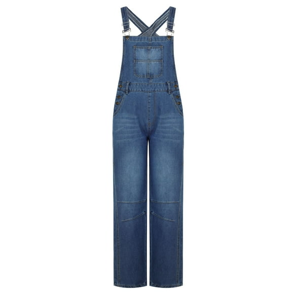 GSPCLAM Demin Overalls for Women Loose Fitted Fall Straight Leg Overalls with Pockets for Taking a Trip Fall New Trousers Blue S