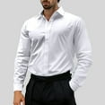 thumbnail image 1 of GSPCLAM Dress Shirts for Men Solid Color Wedding Business Shirts Regular Fit Collared Button Down Shirts White XS, 1 of 5