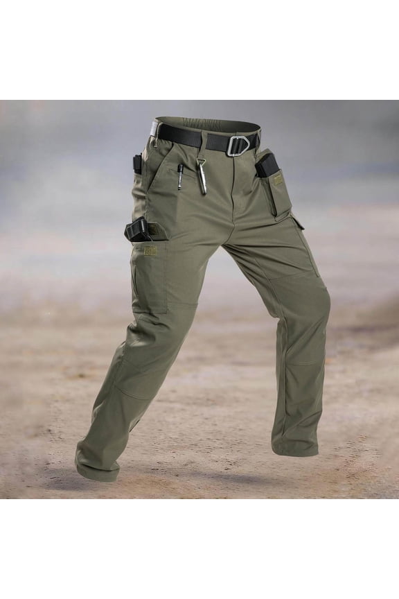 Everyday Cargo Pants for Men Lightweight Belt Loops Hiking Pants for Overnight Trip, Durable Work Pants with Multi Pockets