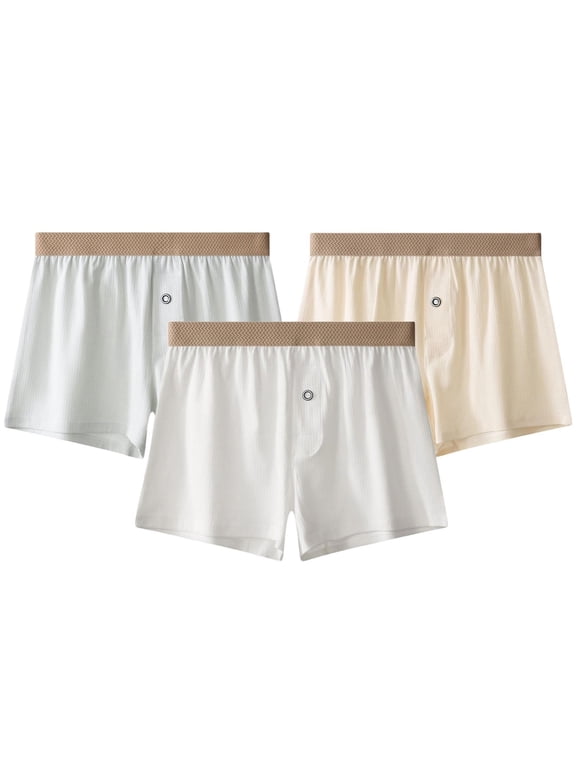 Men's Boxer Briefs 3-Pack Comfortable Active Underpants Essential Relaxed Lightweight Boxer Briefs for Daily Life
