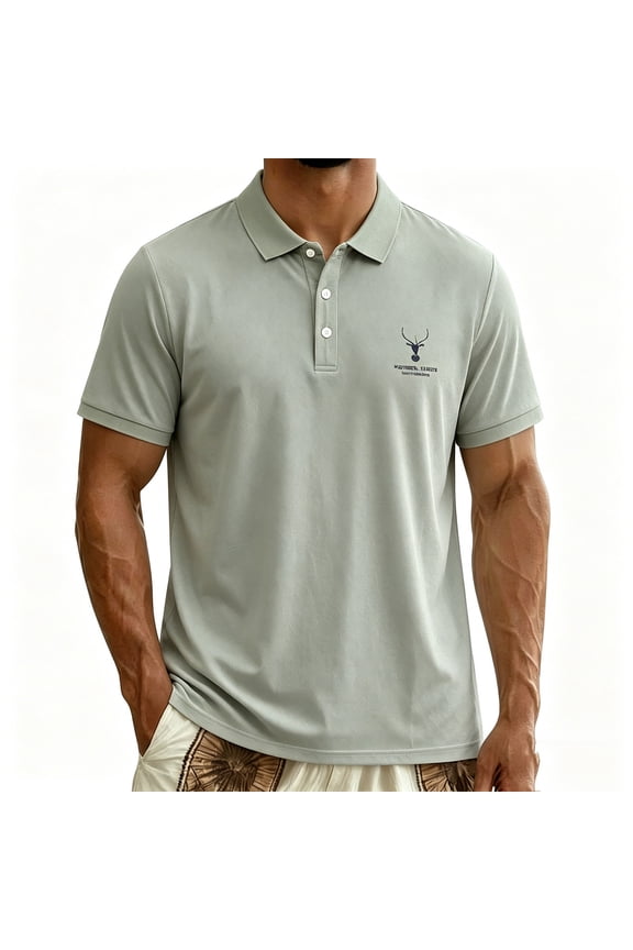Men's Business Casual Polo Shirts Breathable Extended Sizes Shirts Easygoing Lightweight Tees for Cruise Party