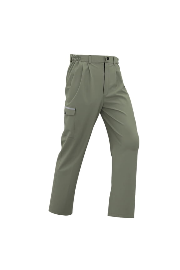 Men's Casual Cargo Pants Solid Belt Compatible Extended Size Workout Smart Casual Pants with Pockets Urban Style Lightweight Pants for Outdoor Work Army Green M