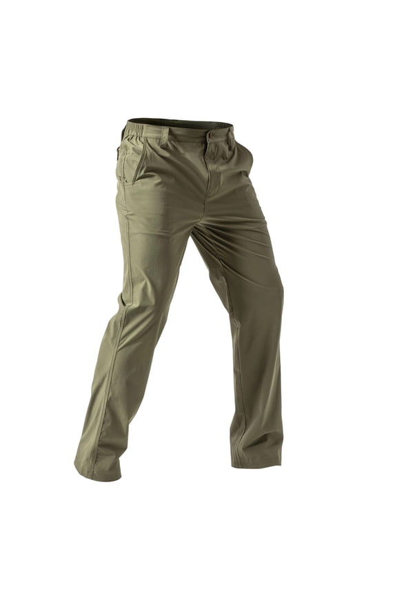 Men's Pants Smart Casual Durable Hiking Pants with Pockets All Weather Lightweight Pants for Office Army Green S
