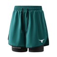 thumbnail image 1 of GSPCLAM Mens Athletic Shorts with Side Pockets Double Layer Training Shorts Internal Drawstring No Chafe Compression Liner Shorts for Running, 1 of 5