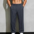 thumbnail image 1 of GSPCLAM Mens Casual Dress Pants Office Essential Lightweight Pants with Side Pockets Soft Fabric Straight Leg Pants for Commute Dark Gray M, 1 of 5