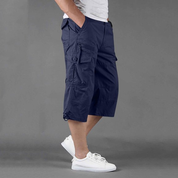 GSPCLAM Mens Golf Pants Plus Size Lightweight Pants with Multi Pockets Cooling Touch Elastic Waist Pants for Spring Break