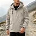 thumbnail image 1 of GSPCLAM Mens Jackets with Hoods Outdoor Camping Windproof Waterproof Jackets Solid Color Loose Fit Lightweight Zip-Up Jackets Khaki XL, 1 of 5