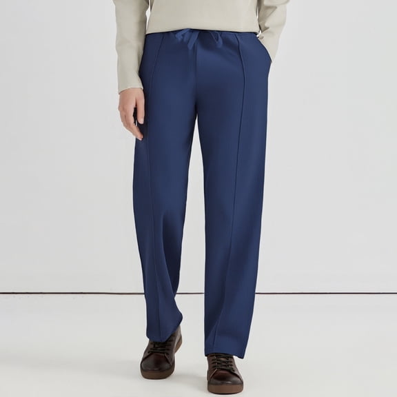 GSPCLAM Mens Linen Pants Everyday Wear Lightweight Drawstring Pants for Daily Casual Wear, Office Essential Lightweight Pants with Pockets
