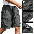 thumbnail image 1 of GSPCLAM Mens Plus Size Shorts Stretchy Summer Quick Dry Roomy Solid Classic Drawstring Elastic Waist with Zipper Pockets Athleisure Soft Shorts for Running Dark Gray XXXXL, 1 of 7