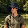 thumbnail image 1 of GSPCLAM Mens Sun Hats UPF 50+ Wide Brim Hat for Fishing Hiking, Lightweight Breathable Mesh Hat with Adjustable Chin Strap, 1 of 5