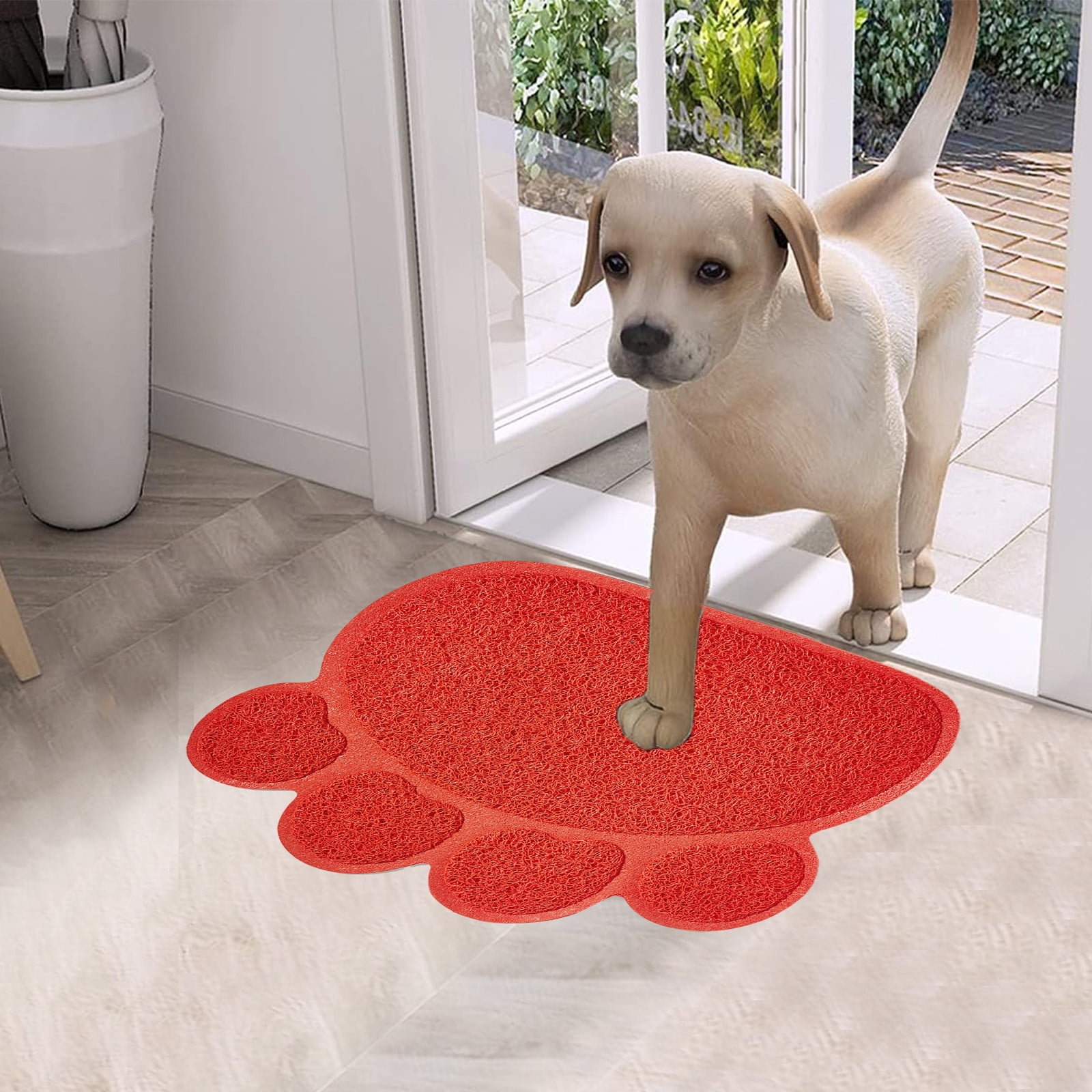 GSPCLAM Red Door Mat Indoor Outdoor Dog Mat for Muddy Paws Dog Rugs for Floors Super Absorbent Non Slip Washable Dirt Trapper Inside Entry Rugs for Entrance Patio Garage Walmart