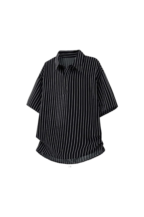 Striped Polo Shirts for Men Soft Shirts Smart Casual Lightweight Tops for Weekend Getaway