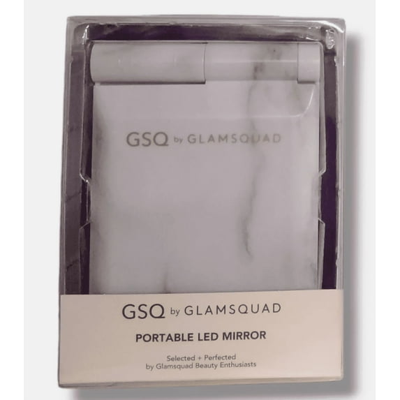 GSQ by Glamsquad Portable LED Mirror, Compact LED, Lights & 2x Magnification NEW