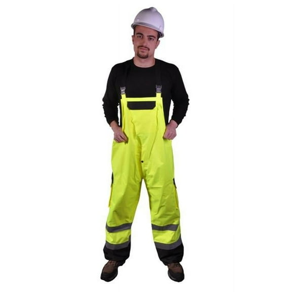 GSS 6805 Premium Class E Bib Rain Pants With Black Bottom, Small & Medium