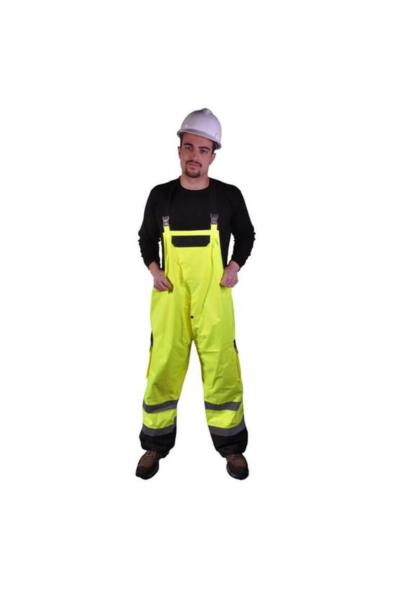 6805 Premium Class E Bib Rain Pants With Black Bottom, Small & Medium