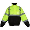 thumbnail image 1 of GSS 8003-3XL Class 3 3-IN-1 Waterproof Bomber with Zip out Fleece Lining - Lime with Black Bottom, 3XL, 1 of 1