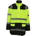 thumbnail image 1 of GSS 8501-2XL Class 3 Waterproof Fleece-Lined Parka Jacket - Lime with Black Bottom, 2XL, 1 of 4