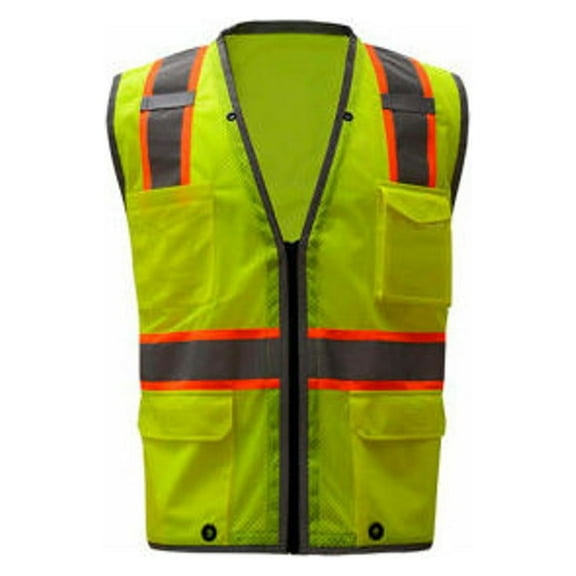 GSS Safety 1701 Class 2 Heavy Duty Safety Vest Lime 3XL