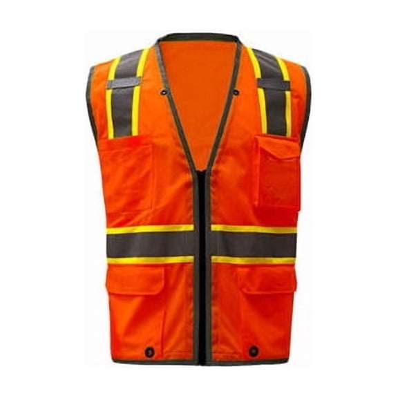 GSS Safety 1702 Class 2 Heavy Duty Safety Vest Orange 3XL