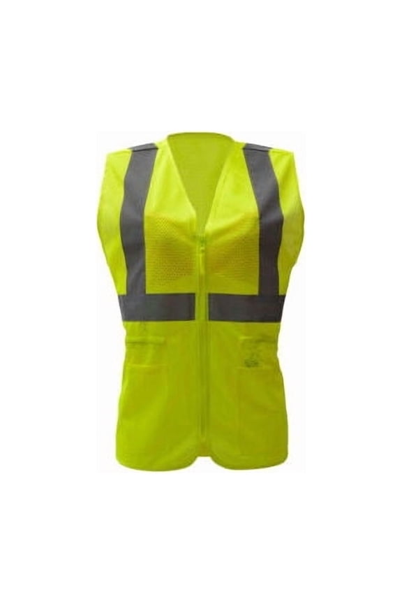 B1961960 7803 - Class 2 Ladies Hi-Vis Safety Vest - Lime Green - Large & Extra Large