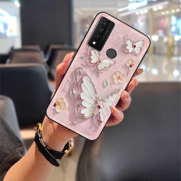 GST-Phone Case For TCL 20 XE, Protective Durable flower Cartoon Dirt-resistant TPU Fashion Design Anti-dust Oil Painting Back Cover Full wrap Soft case Phone Pouch Waterproof Silicone
