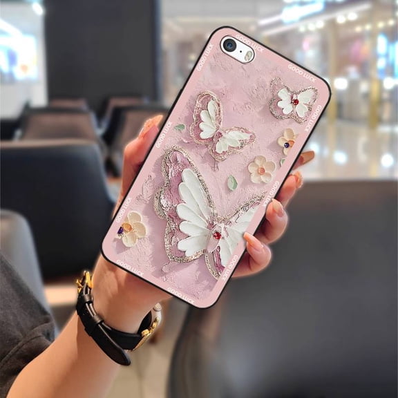 GST-Phone Case For iphone 5/5S/SE/ip5/ip5S/ipSE, Shockproof Dirt-resistant Protective Anti-knock Anti-dust Cartoon Waterproof Back Cover Soft case Durable Oil Painting Full wrap TPU Cute