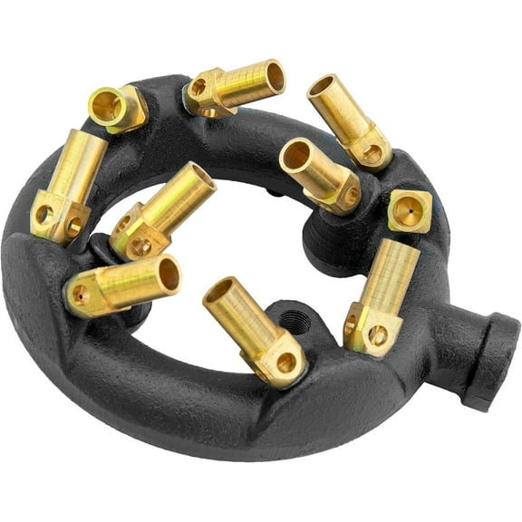 GSW WR-JBR10NG Chinese Wok Range 10 Copper Tips Jet Burner, Cast Iron Body, Natural Gas (10 Tips NG)