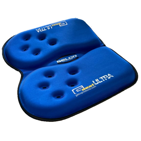 GSeat ULTRA Orthopedic Gel Foam Seat Cushion (Blue) for Coccyx, Back, Tailbone, Prostate, Postnatal, and Sciatica Pain/Discomfort Use for Office, Car, Chair, Travel
