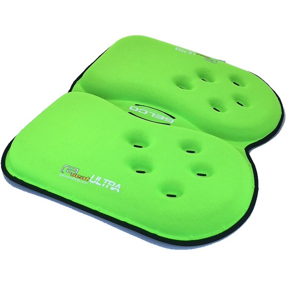 GSeat ULTRA Orthopedic Gel Foam Seat Cushion (Green) for Coccyx, Back, Tailbone, Prostate, Postnatal, and Sciatica Pain/Discomfort Use for Office, Car, Chair, Travel
